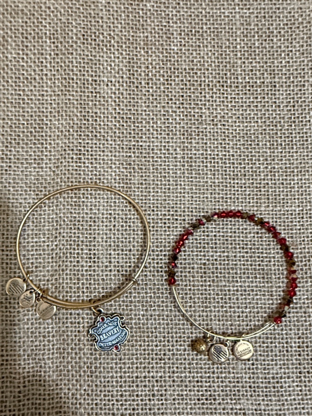 Alex and Ani Gold-Tone Bangle Set with Red Beads and Charms Harry Potter
